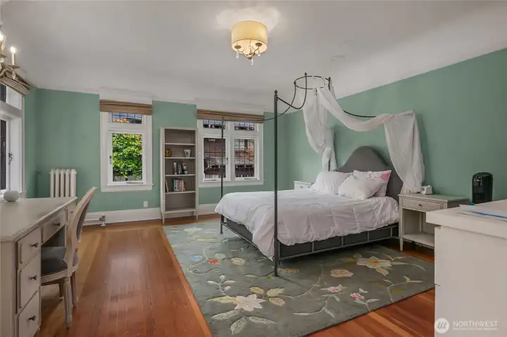 There are 4 en-suite bedrooms on the second level of the home. This bedroom measures approximately 16 feet by 15' 8 "'.