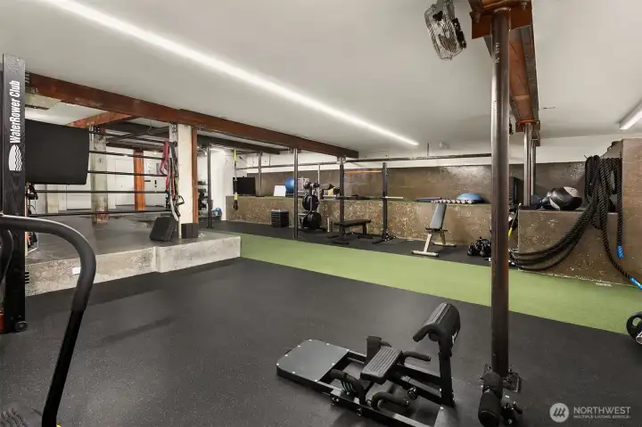The basement is approximately 1,500 square feet with 9-foot ceilings. It was dug out and structurally reinforced with new footings, concrete flooring and steel beams. The home has also been earth quake retrofitted.