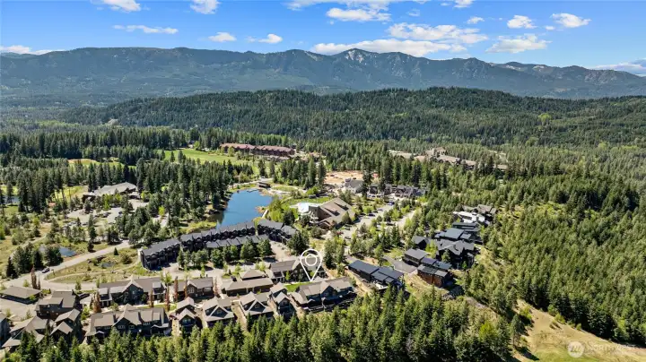 Aerial view of community