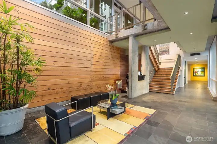 Lobby entrance with concierge