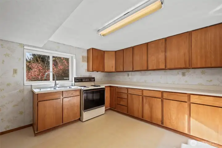 The is the second kitchen, located downstairs