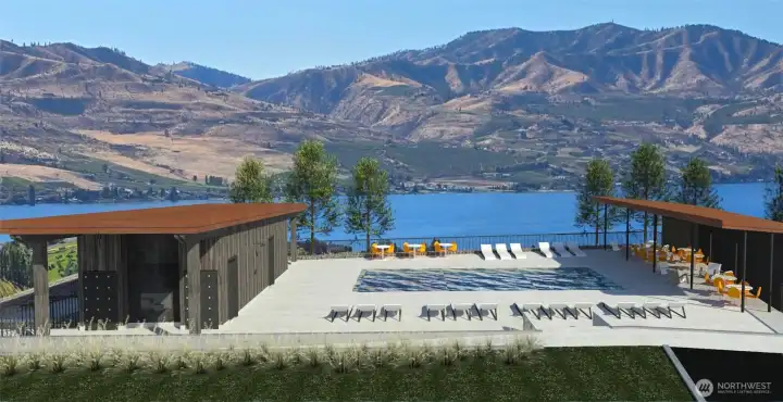 Rendering of future community pool in permitting process