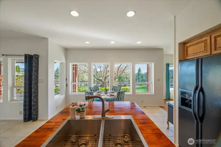 View from kitchen sink