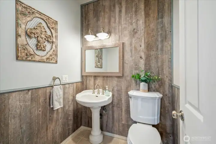 Beautiful detail in this powder room