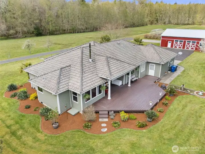 RARE opportunity to own almost 10 acres in the City! Park-like 9.32 acres that includes 2-3 acres of enchanting woods! This beautifully crafted 2,246 sqft custom one-level home offers the perfect blend of comfort and elegance. Inside, you’ll find stunning hardwood floors, granite countertops, wood-wrapped windows, and expansive picture windows that bring the outdoors in. The primary suite is a true retreat, featuring a walk-in closet and a luxurious 5-piece bath with a deep soaking tub, perfect for unwinding at the end of the day. Formal living & dining room provide ample space for hosting, while the inviting family room, with a cozy wood stove, opens to a bright eating area & kitchen surrounded by peaceful views of your personal paradise!