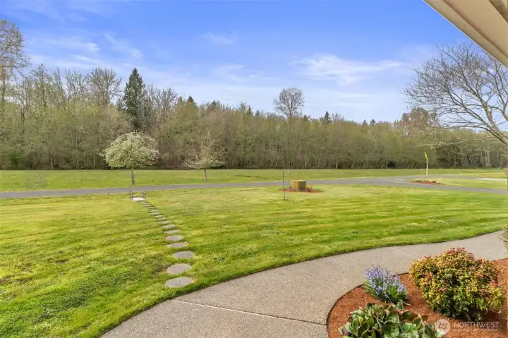 Right half of property seeded in hay, if you chose to farm it.