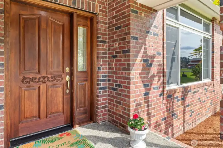 Custom door and brick entry