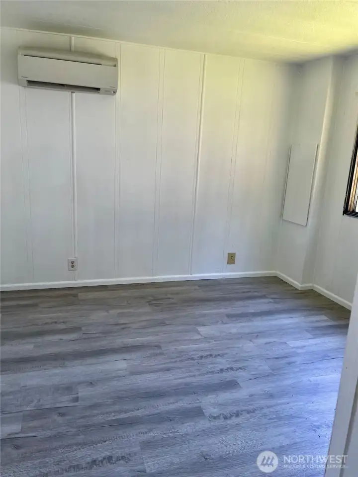 Primary bedroom with the mini-split