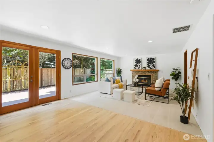 Cozy gathering space located just off the kitchen.