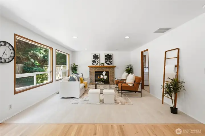 Fireplace creates warmth and ambiance year-round. Perfect for movie nights and casual relaxation.