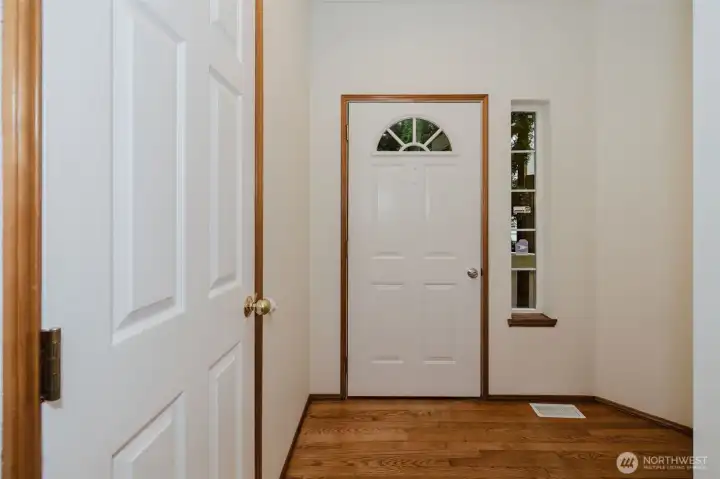 Hardwood floors in the entry Hardwood floors in the entry