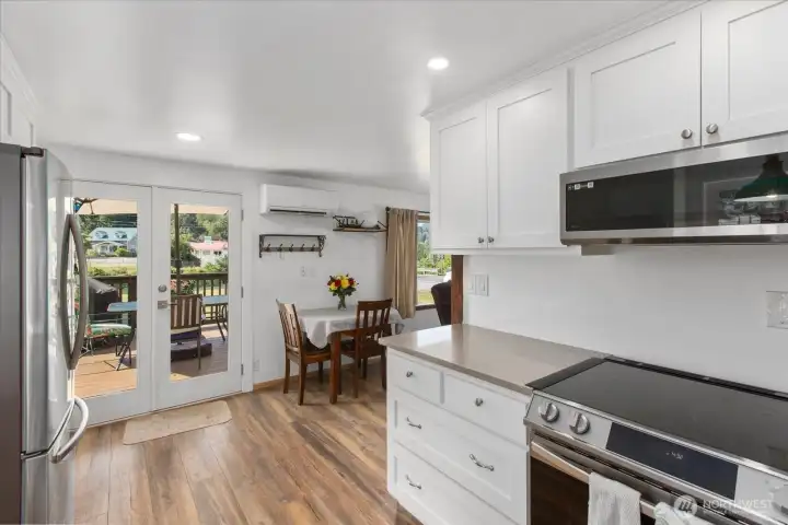 Kitchen to French doors Kitchen to French doors