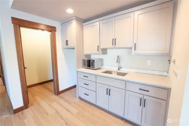 Kitchenette in basement living area