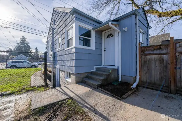 Access to the back door & basement