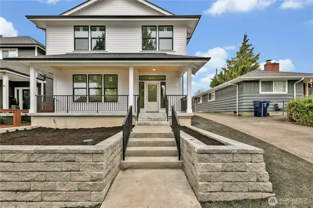 Front stairs and covered patior