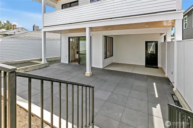 View from 2 car detached garage