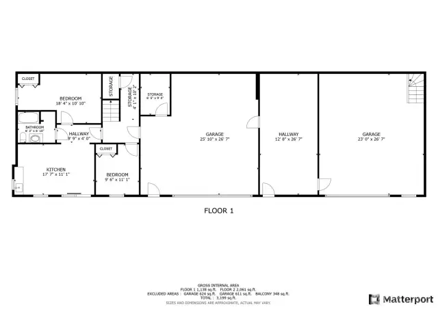 Garage level floor plan