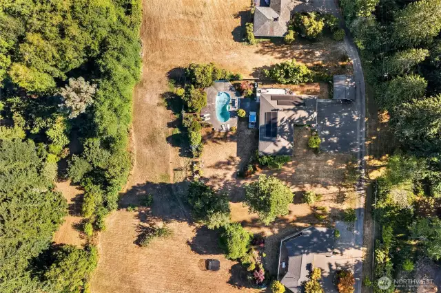 Large yard spaces provide for lots of garden opporunity.