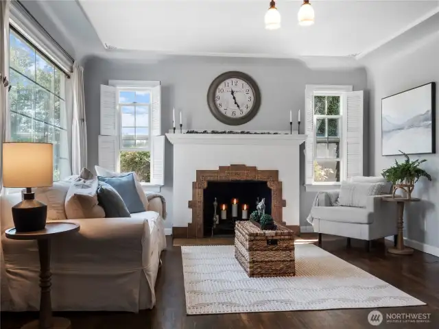 Close up view on the living room