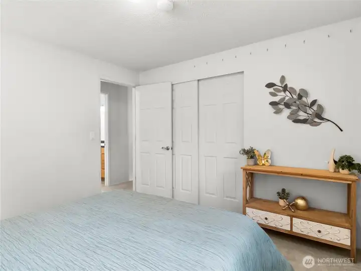 Comfy guest bedroom.