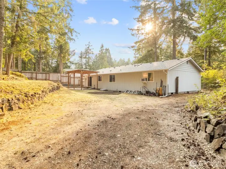 Enough space to add another building or detached garage.