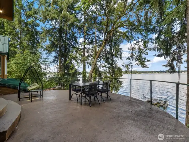 Main deck off of great room provides ample entertaining space.