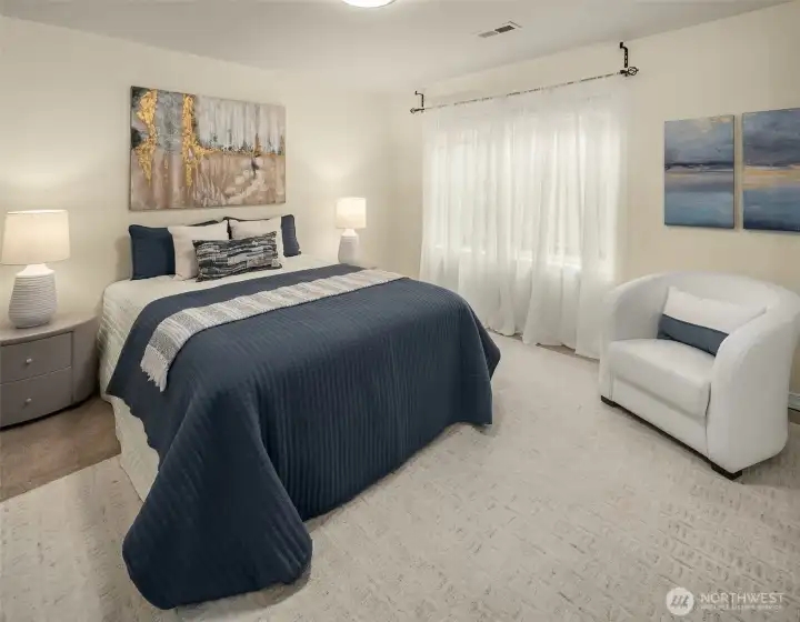 Primery bedroom with full bath