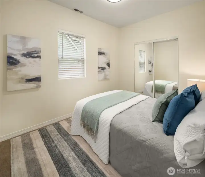 3rd bedroom with lots of closet space.