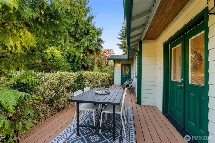 Large deck extends the living space and is great for relaxing and entertaining.