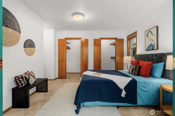 Two walk-in closets!