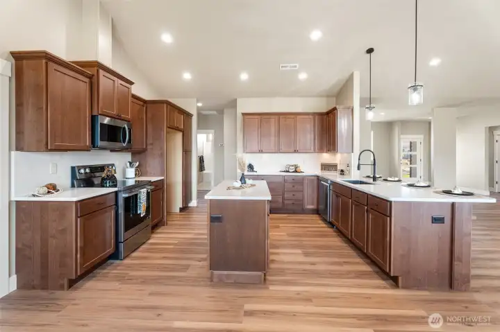 Kitchen in the heart of the home open to all