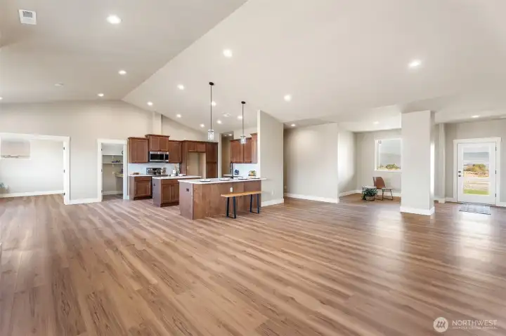 Vaulted Ceilings- pantry and Flex Room