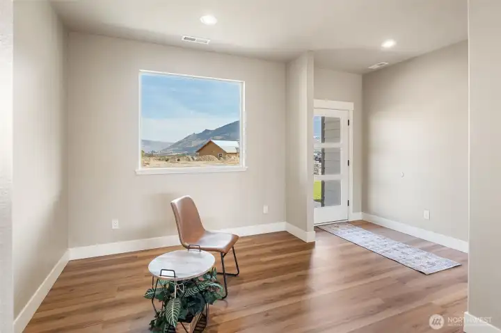 Foyer Seating area- look at the established views!