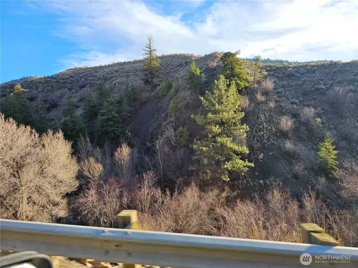 Looing up from Chesaw Rd toward Lots