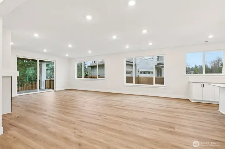 View looking at dining then flowing to the greatroom