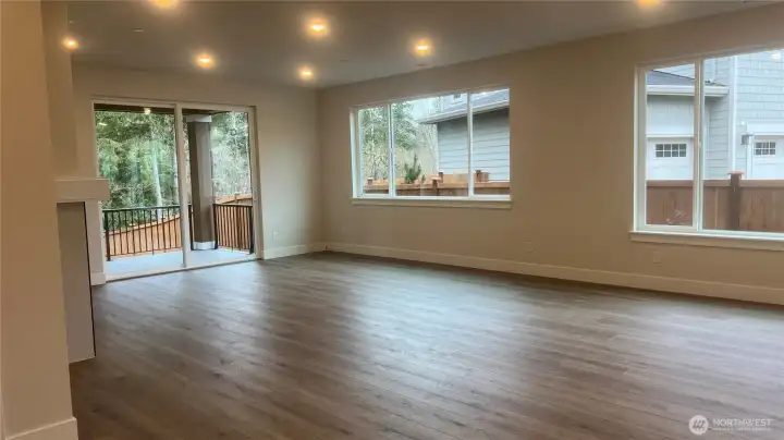 Dining area and greatroom.