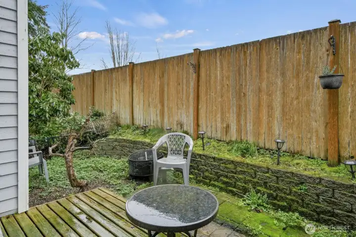 Private back patio/garden area