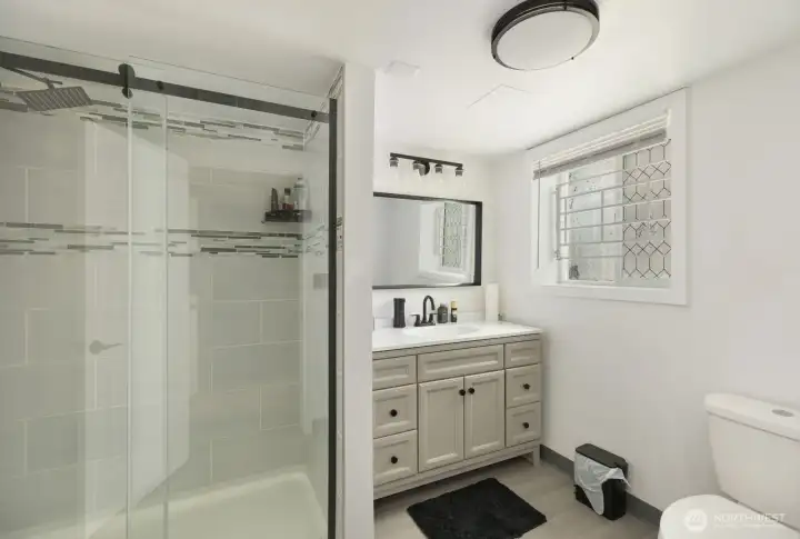 3/4 bath on lower level