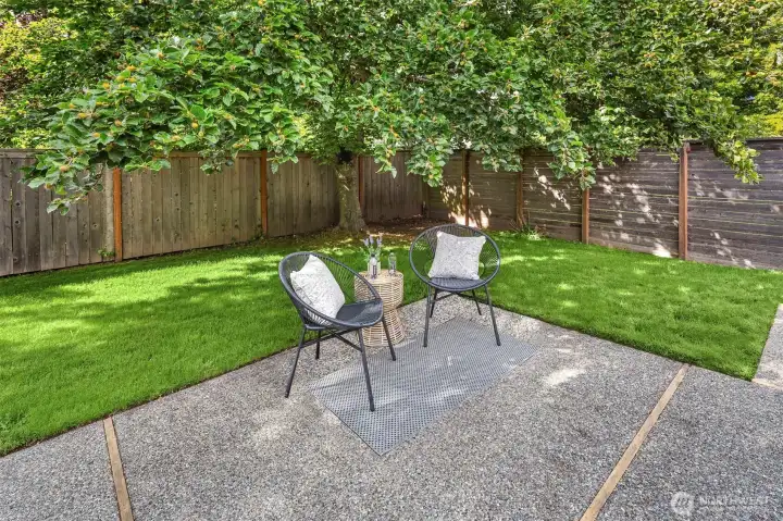 2 Beautiful mature trees provide privacy and cooling shade for our summers