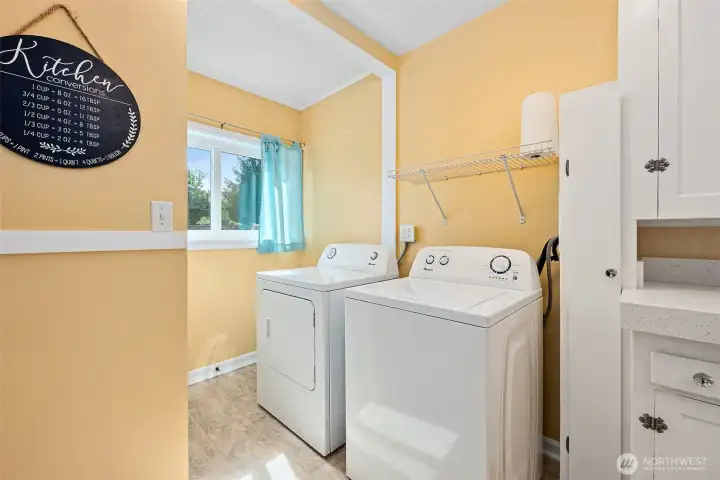 Laundry area off the kitchen.