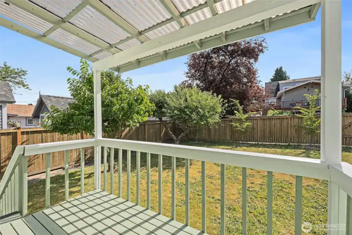 Back porch access from the kitchen laundry area