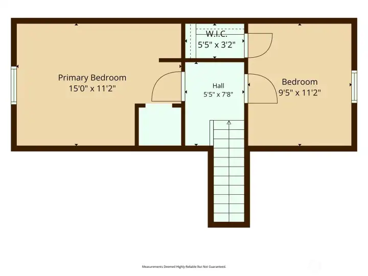 Second level floor plan