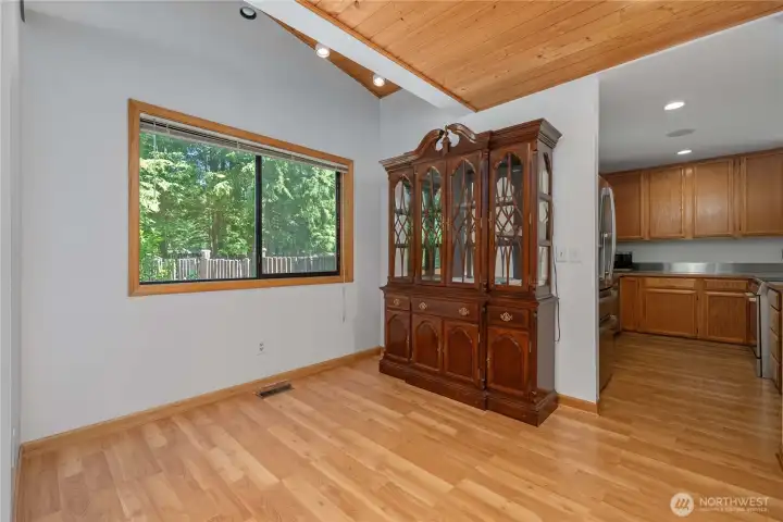 Dining area next to kitchen