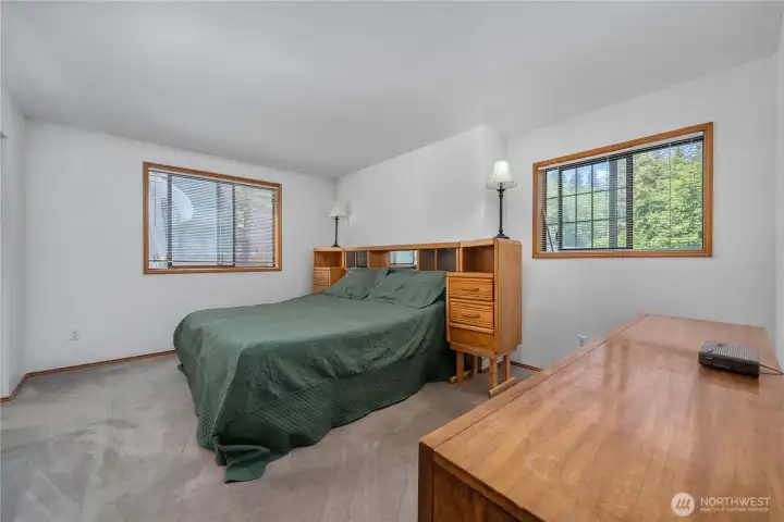 Primary bedroom with fantastic views!