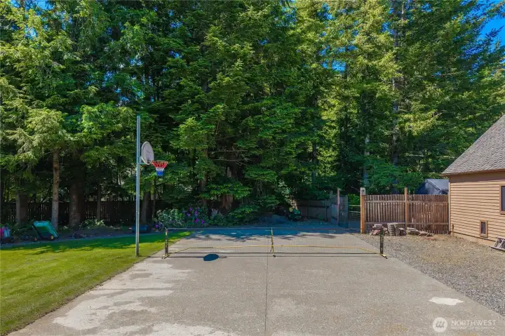 Sport court for basketball, pickle ball, tennis, and more!