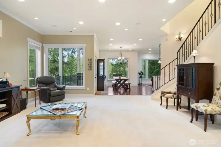 That flows to the open dining space