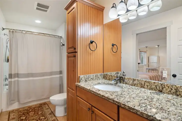 Upper level hall bathroom