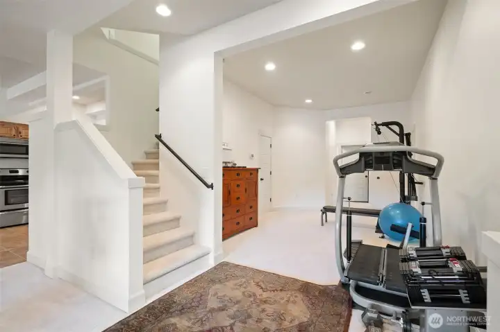 Heading down to the studio/additional living space
