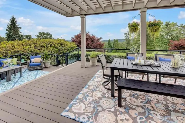 Entertain on this huge composite deck Entertain on this huge composite deck
