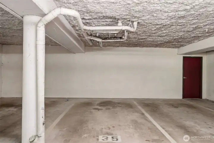 Dedicated stall in secured garage. Dedicated stall in secured garage.